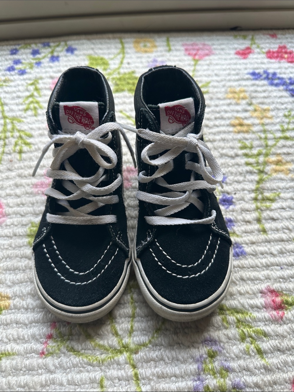 Vans Toddler Black & White High-Top Sneakers